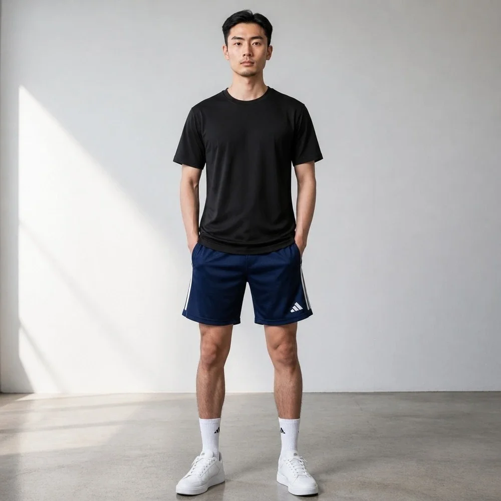 Adidas Men's D2M Shorts Crew Navy White H20840 Small
